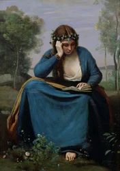 Le Lecteur couronné de fleurs, ou la Muse de Virgile, 1845